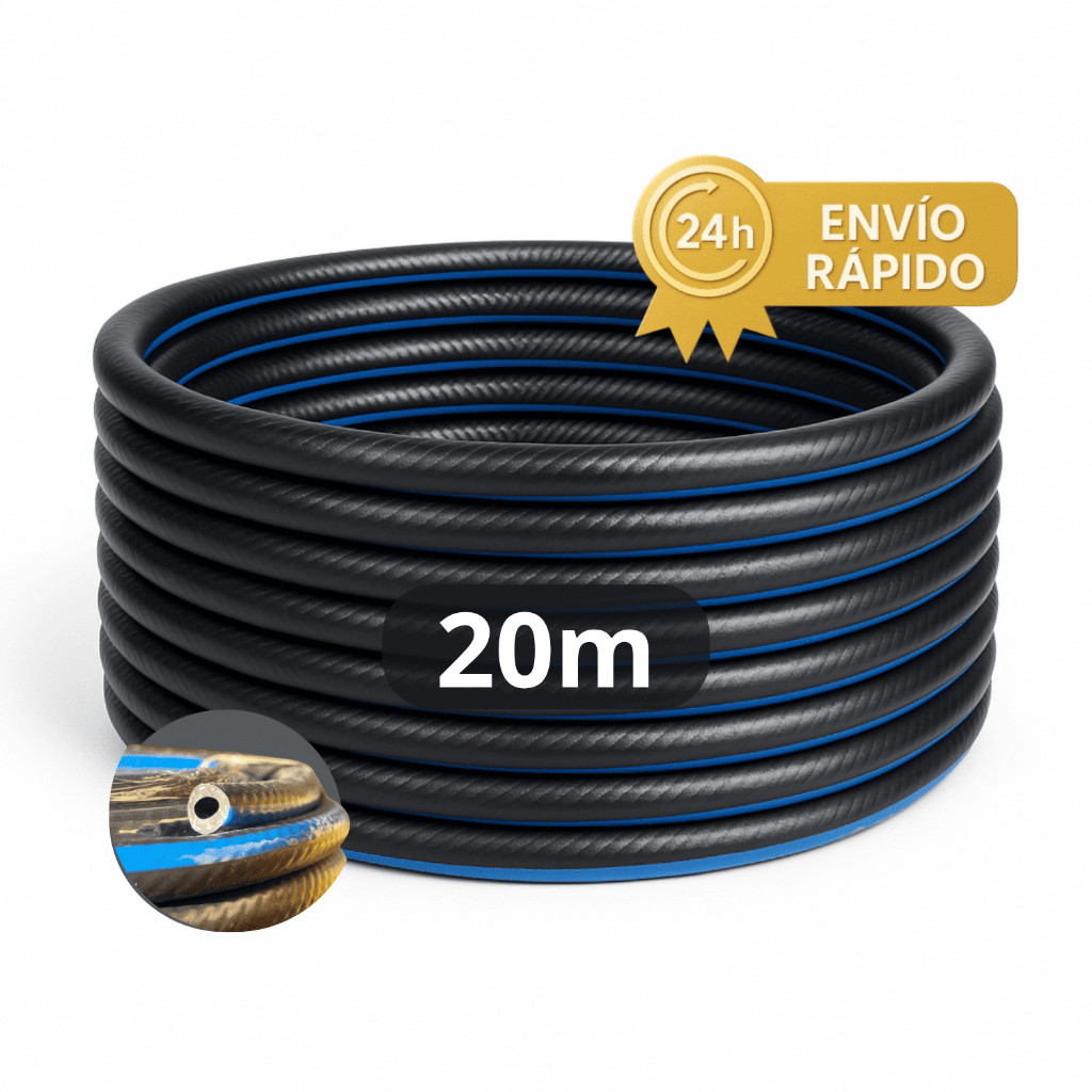 Mangueira Para Compressor 20 Metros PT300 1/4 De Agua Ar Comprimido Pneumática Borracha Borracharia em Oferta na Shopee