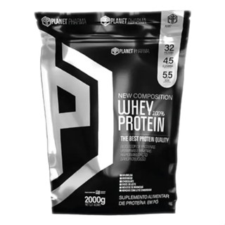 Whey Protein 100% 32g de Proteína 2Kg - Planet Pharma em Oferta na Shopee