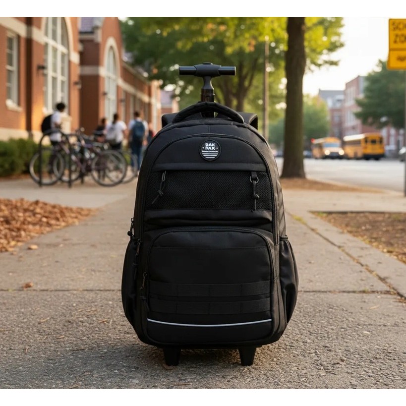 Mochila De Rodinha Bak Pak Escolar Reforçada Para Notebook