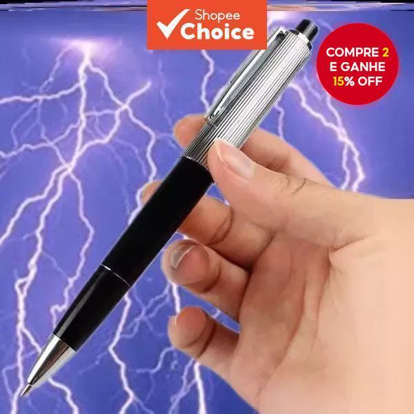 Caneta de Choque Elétrico Humorística - Brinquedo de Pegadinha Prática, Ideal para Presentes Divertidos