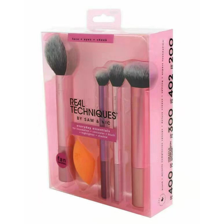 Kit Pincéis de Maquiagem + Esponja Puff em Oferta na Shopee