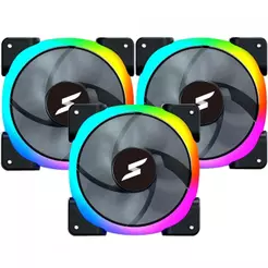 Kit Fan Com 3 Unidades SuperFrame Lokus 2.0 ARGB 120mm Black SF-05 2.0