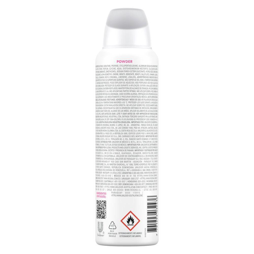 Detalhes do Desodorante Rexona Power Dry Aerosol 150ml