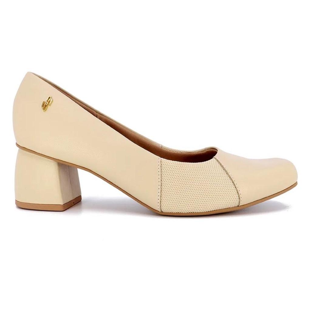 Scarpin Usaflex Feminino Salto Bloco Casual AC2526