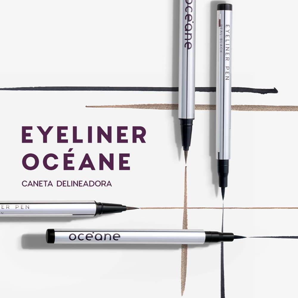 Detalhes do Caneta Delineadora de Olhos Preta - Eyeliner Real Black Océane Purple 1,8g