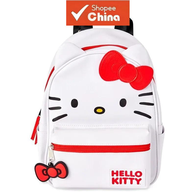 Mochila Sanrio Hello Kitty Dois Designs de Desenho Animado para Mulheres Mochilas Leves e Impermeáveis com Tachas VTKP