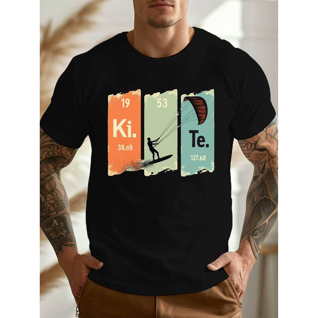 Camiseta Masculina Kite Surf Flysurfing 100% Algodão Premium em Oferta na Shopee