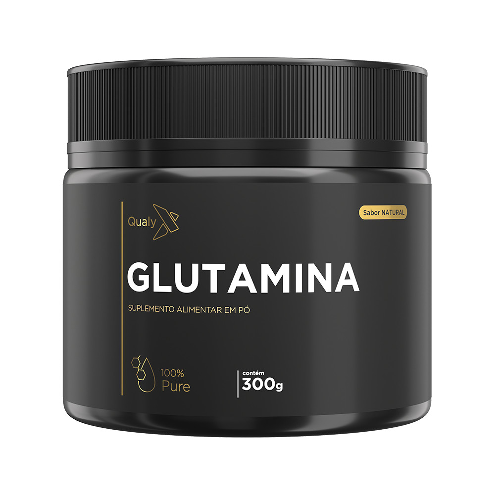 Glutamina 100% Pura QualyNutri 300g Aminoácido Imunidade Saúde Intestinal Recuperação Original