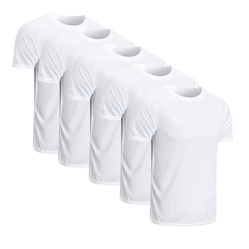 Kit 5 Camisetas Brancas 100% Poliéster Premium Para Sublimação Silk Personalização