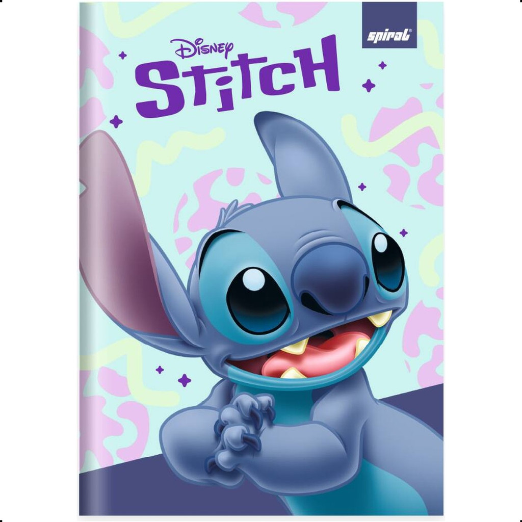 Caderno Escolar Pequeno Stitch 1/4 Capa Dura 80 Folhas Lilo Disney Infantil Azul Brochura em Oferta na Shopee