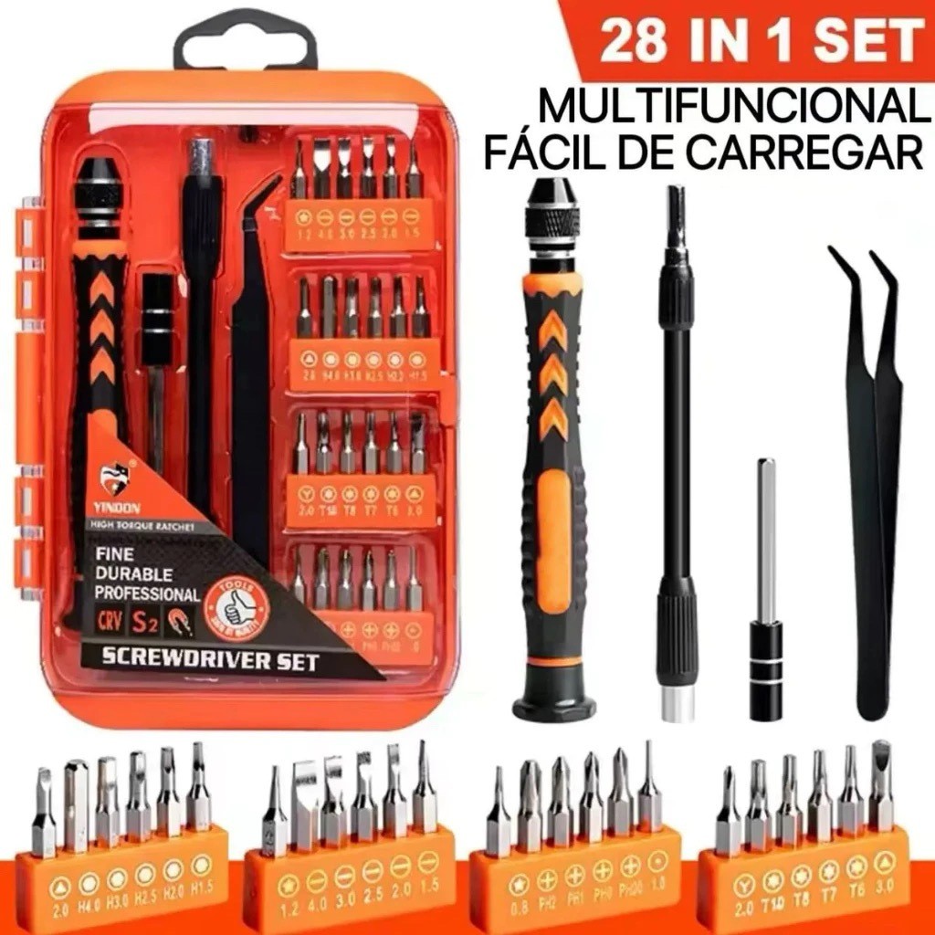Conjunto De Mini Chave De Fenda De Precisão Com Bits Intercambiáveis-Ideal Para Reparo E Manutenção