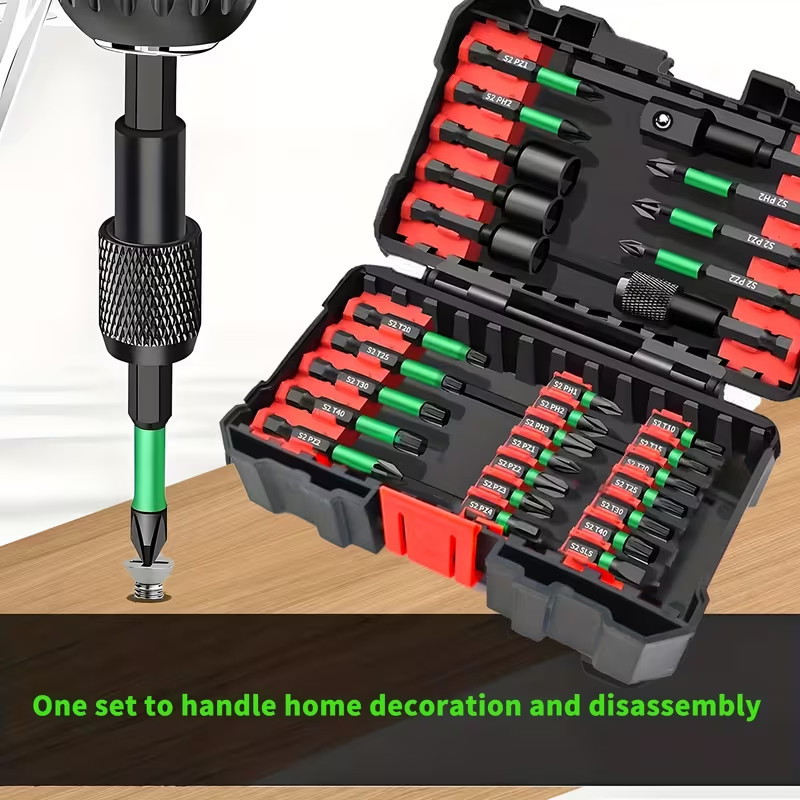 Conjunto de combinação de brocas elétricas resistentes a impactos de aço S2 Phillips Broca elétrica Chave de fenda multi em Oferta na Shopee