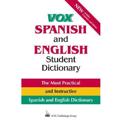 Livro Vox Spanish And English Student Dictionary de Ntc Publishing Group 7776184