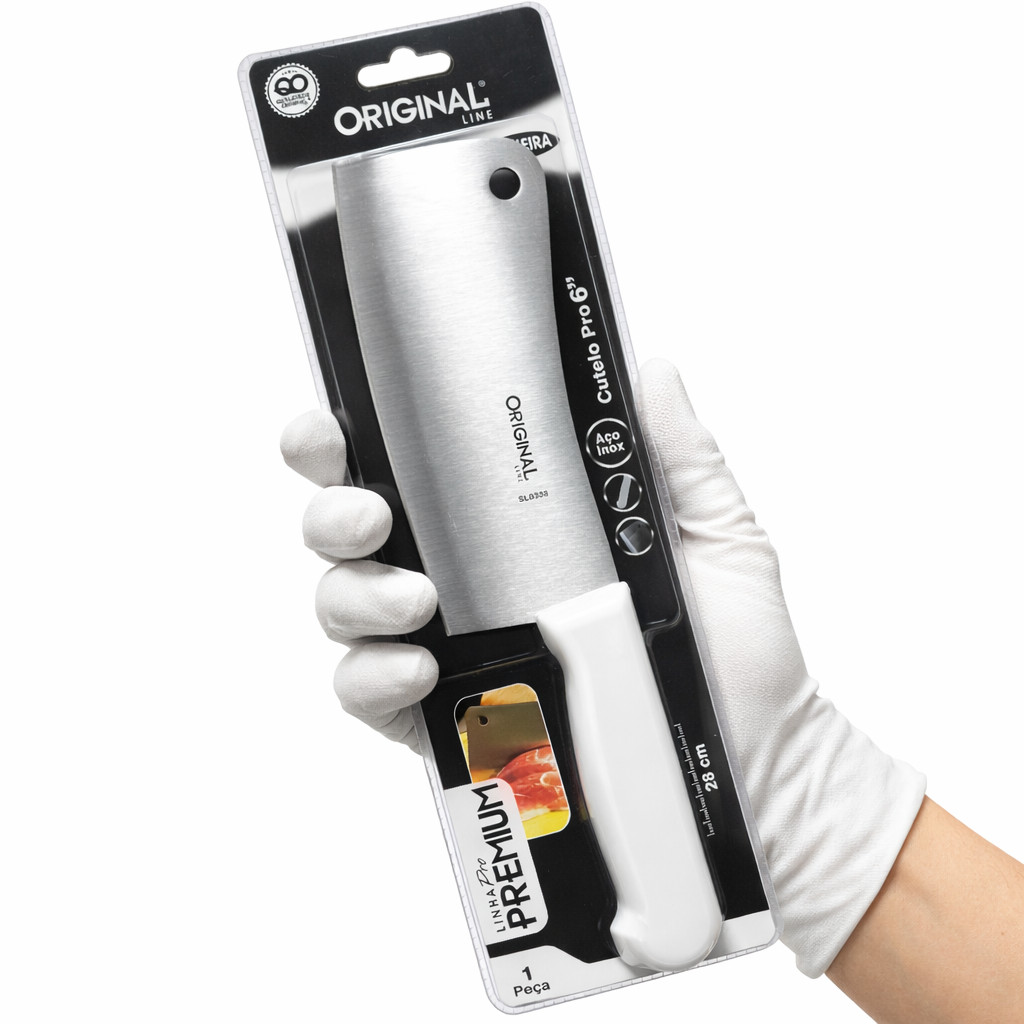 Faca Facão Cutelo Açougueiro Profissional 6″ Aço Inox – Corte Difícil Nunca Mais | Potência, Precisão e Durabilidade Ori