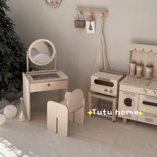 Ins estilo penteadeira infantil penteadeira cadeira bétula oceano placa quarto das crianças menina princesa mesa de cabe