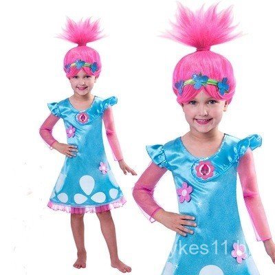 Peruca de Elfo Mágico, Peruca de Fantasia de Cabelo Mágico, Peruca de Elfo da Princesa Poppy Trolls, Peruca de Cosplay I