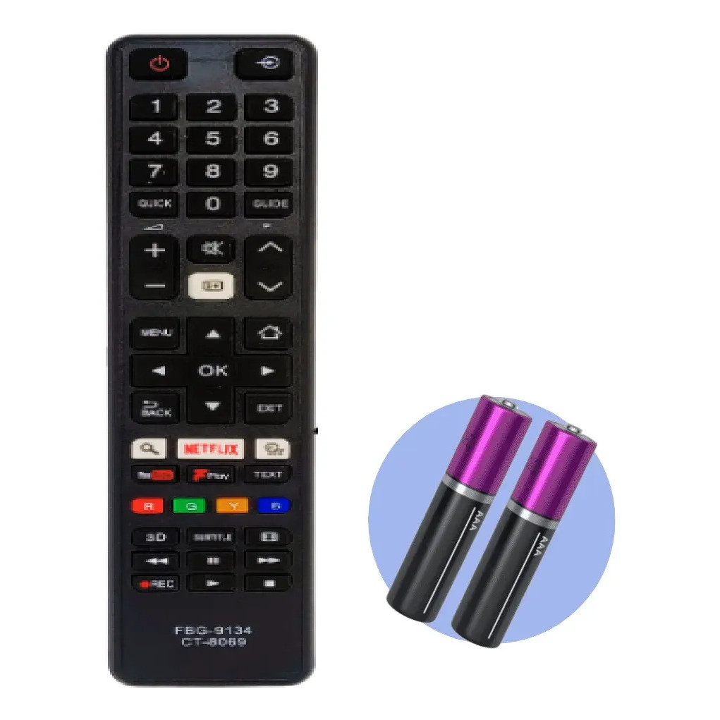 Controle Remoto Smart Compatível C/ Toshiba Youtube/ Netflix