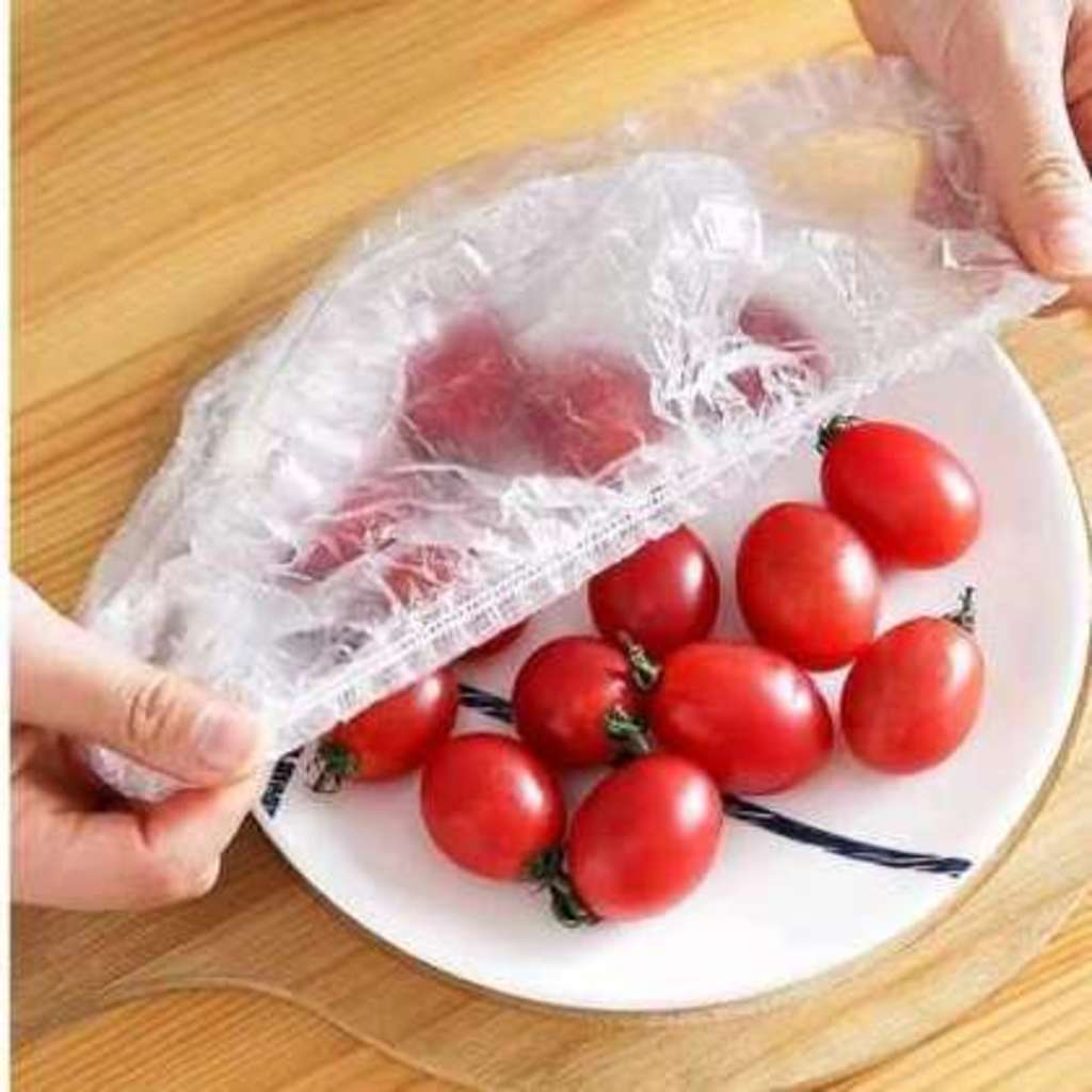 Novo Kit Com 100 Tampas De Plástico descartável para alimentos