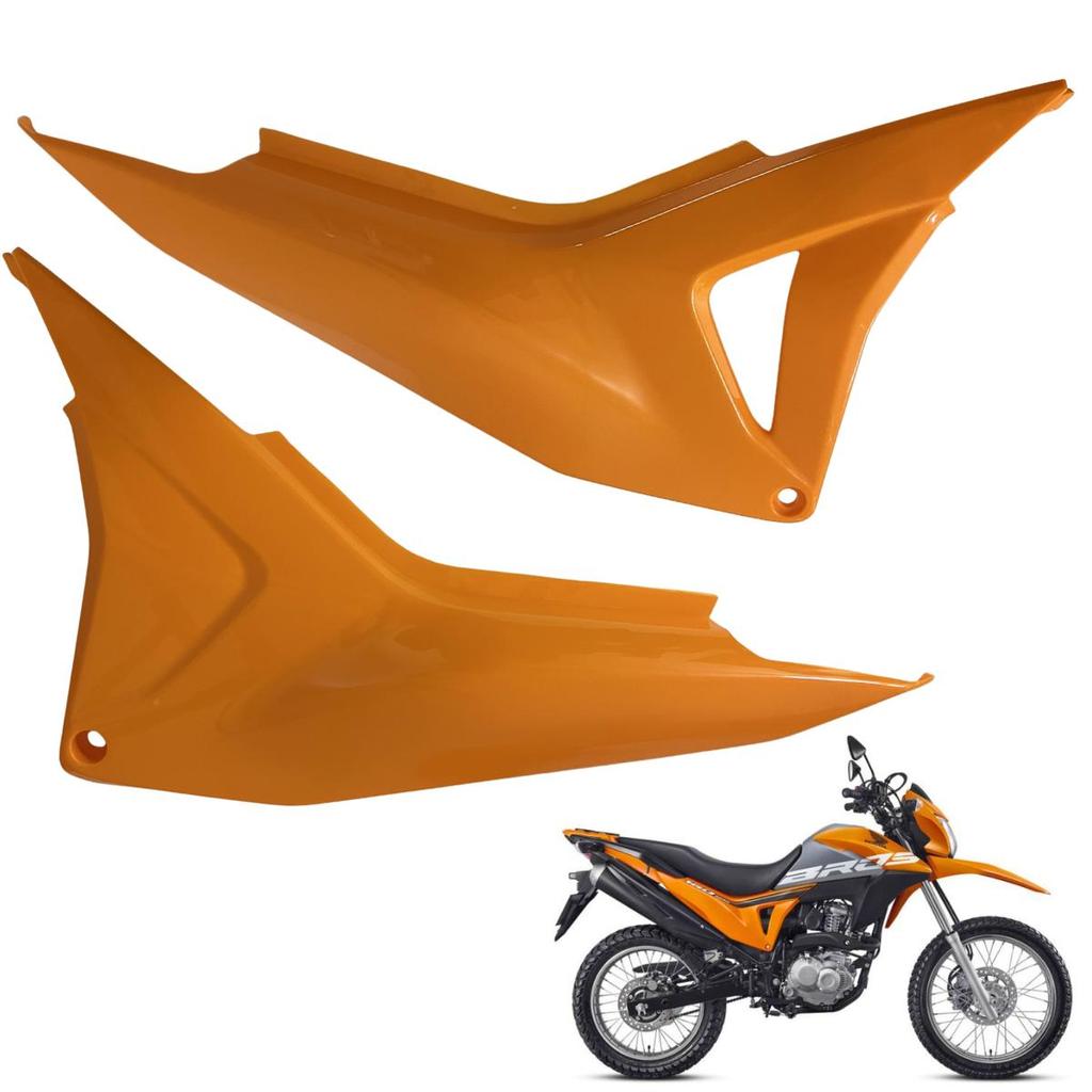 Carenagem Tampa Lateral Nxr Bros 160 Laranja Canoa 2015 A 2020