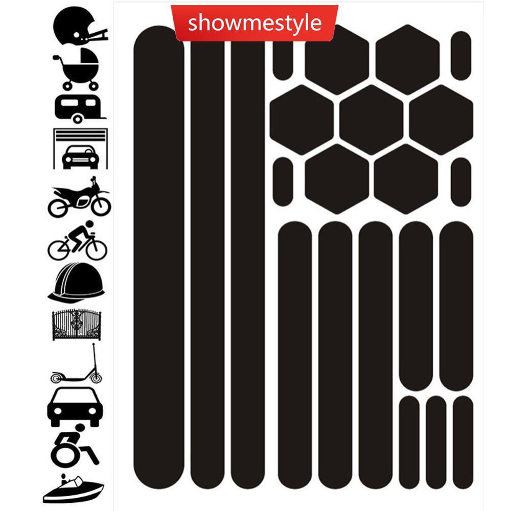 SMS Capacetes De Motocicleta Adesivos Reflexivos Pretos Invisíveis Fita Reflexiva Simples E Eficaz J9X3