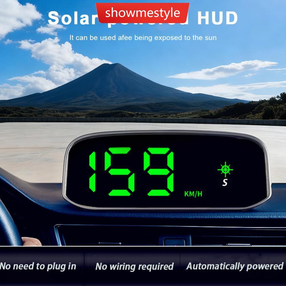 SMS Carro Solar HUD GPS Display Velocímetro Digital Sem Fio Cabeça KMH MPH Interruptor Para Motocicleta Caminhão Peças D