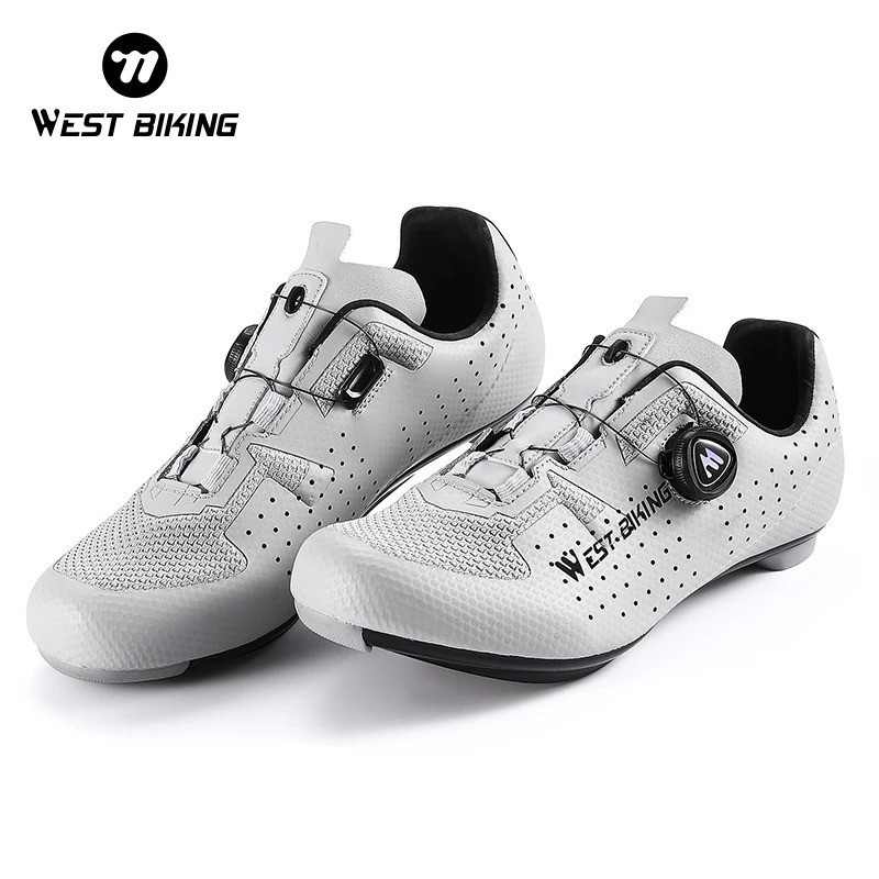 WEST BIKING Sapatos de Ciclismo MTB com Trava SPD para Bicicleta de Estrada, Tênis de Corrida e Triatlo, Antiderrapantes