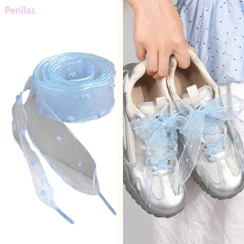 Perillas 100cm 120cm Longo Chiffon Cadarços Planos Para Adultos Adolescentes Crianças Tênis De Lona
