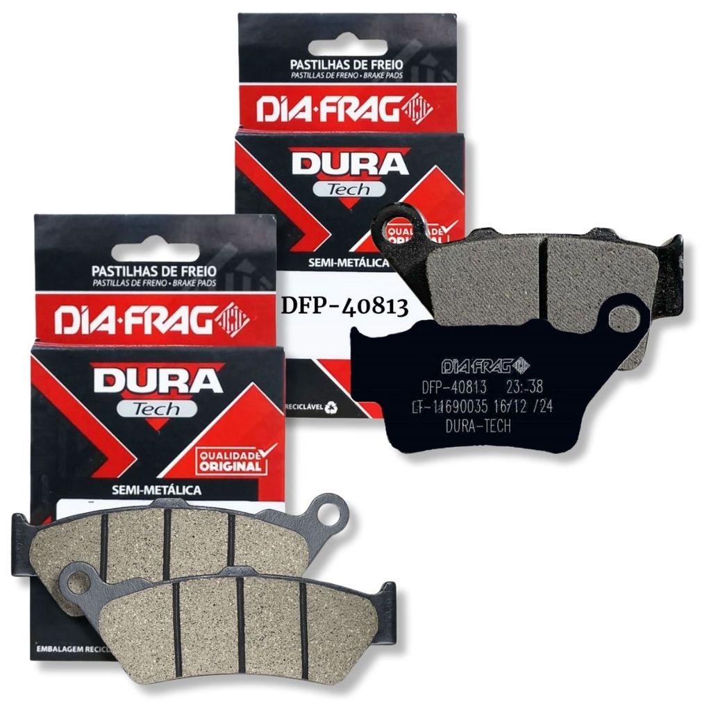 Kit Pastilhas de Freio Himalayan 450 2024-2026 / Continental 650 / Interceptor 650 / Cb 500 1997-2005 Diafrag