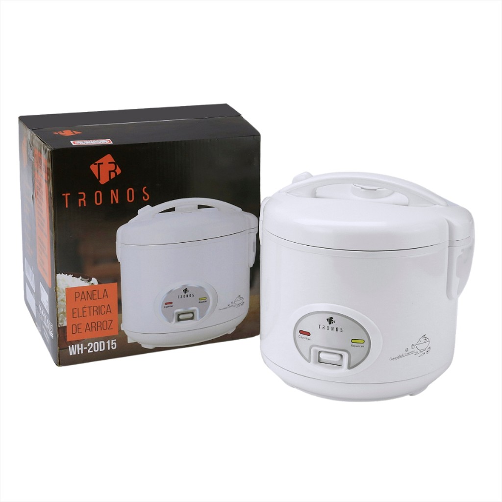 Panela de Arroz Elétrica Tronos WH20D15 - 5 Xícaras - 400W - com Bandeja Vaporeira para Legumes