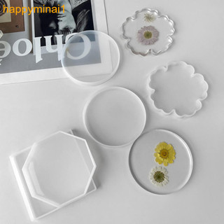 Molde De Silicone Para Porta-Copos , Redondo/Quadrado/Flor/Hexagonal , Moldes De Fundição De Resina Tapete De Copo DIY ,