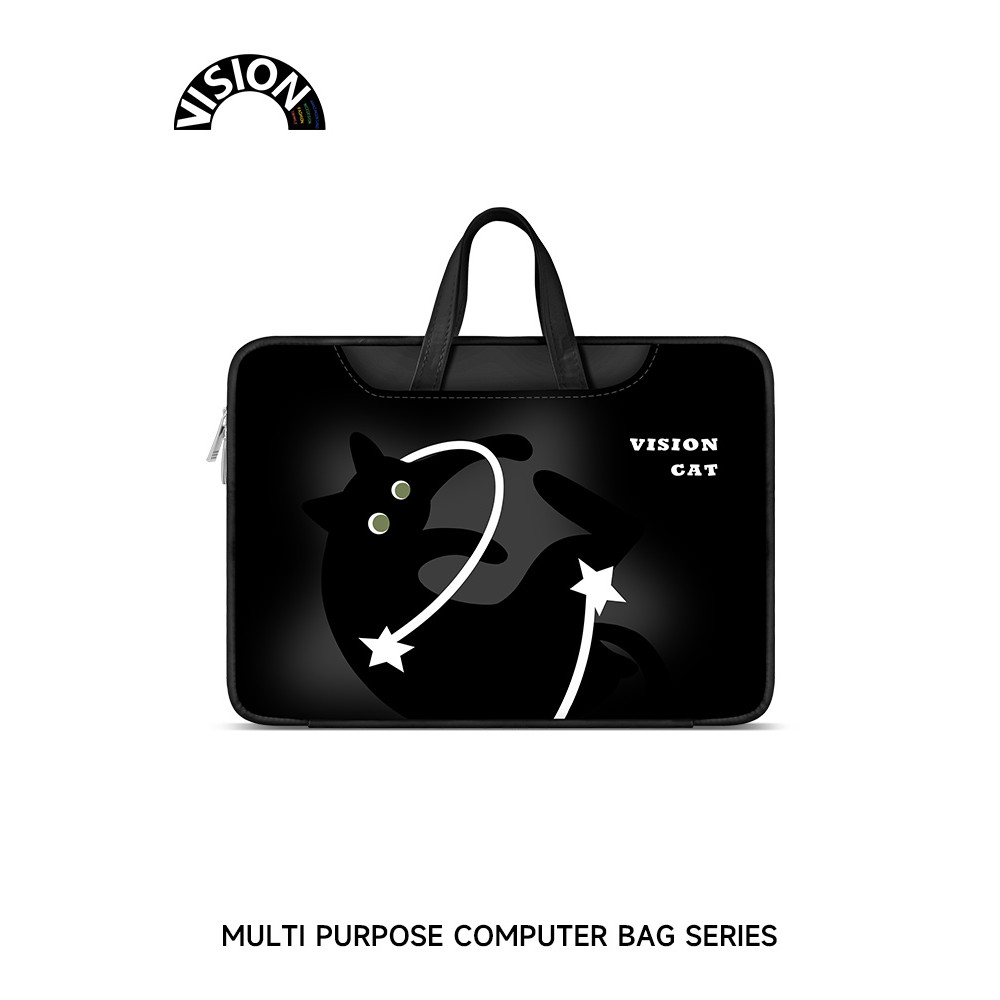 Bolsa para Laptop VISION Star Black Cat portátil adequada para Apple macbook 15: 20 cm Shin-Chan air13.3 Huawei matebook