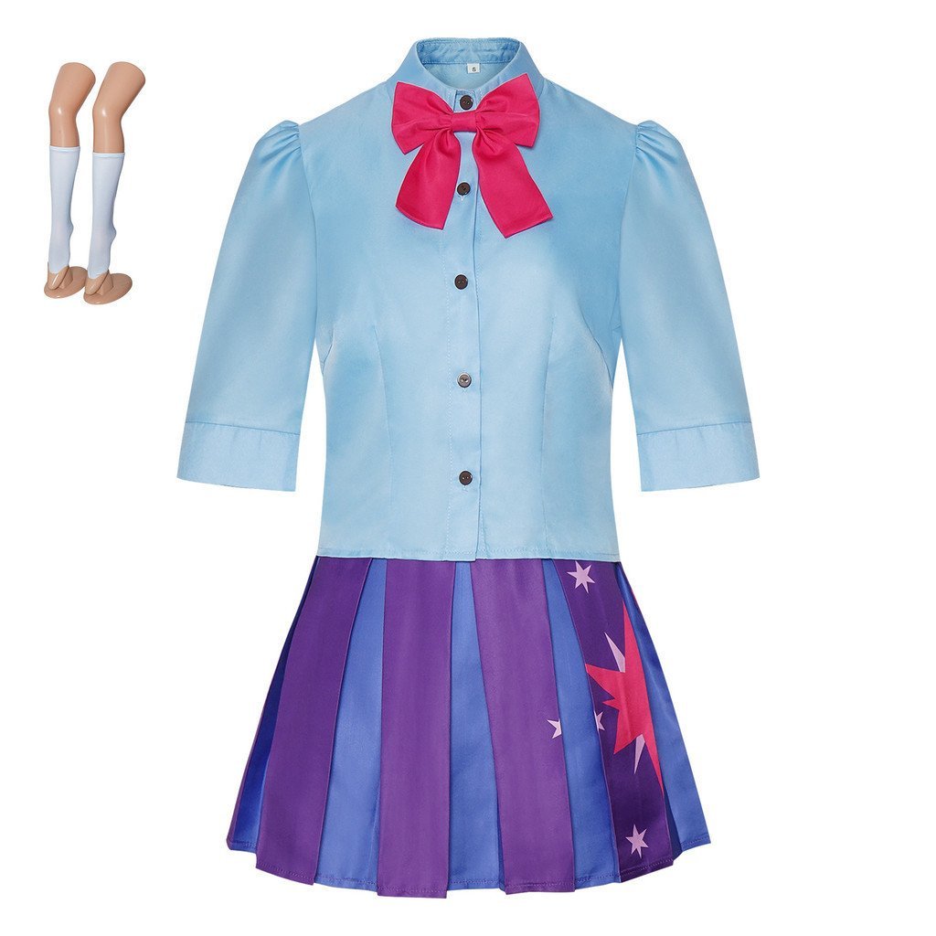 My Little Pony: A Amizade é Mágica - Fantasia de Cosplay da Twilight Sparkle para Halloween, Fantasia Brilhante de Arco-