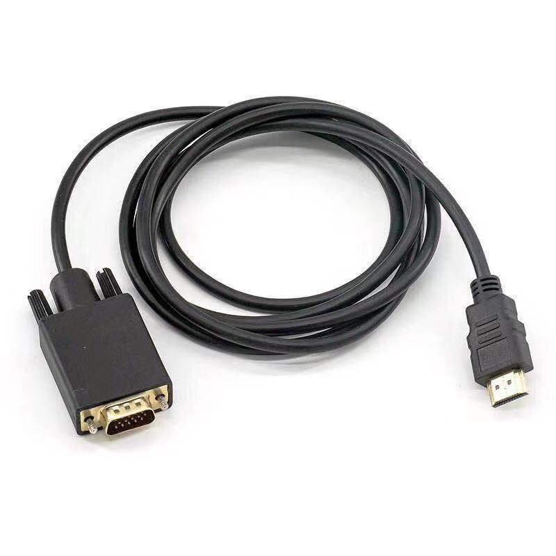 Cabo adaptador HDMI para VGA de 1,8 metros para monitor de computador, vídeo de alta definição 1080P, HDMI PARA VGA, ven