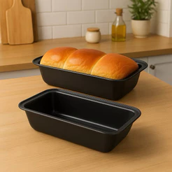 Forma De Pão Antiaderente Aço Carbono Bolos Tortas Não Gruda