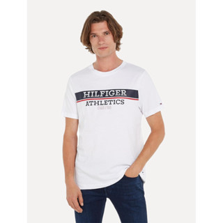 Camiseta Tommy Hilfiger Masculina Athletics 045/88 Branca em Oferta na Shopee