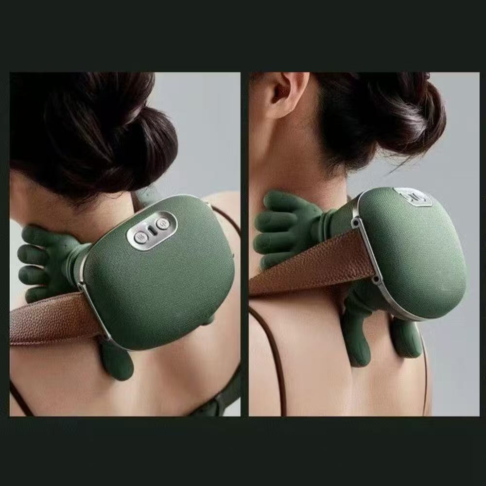 Massageador Elétrico Portátil Alívio Para Pescoço 3 Intensidades + Aquecimento Infravermelho -SMILE