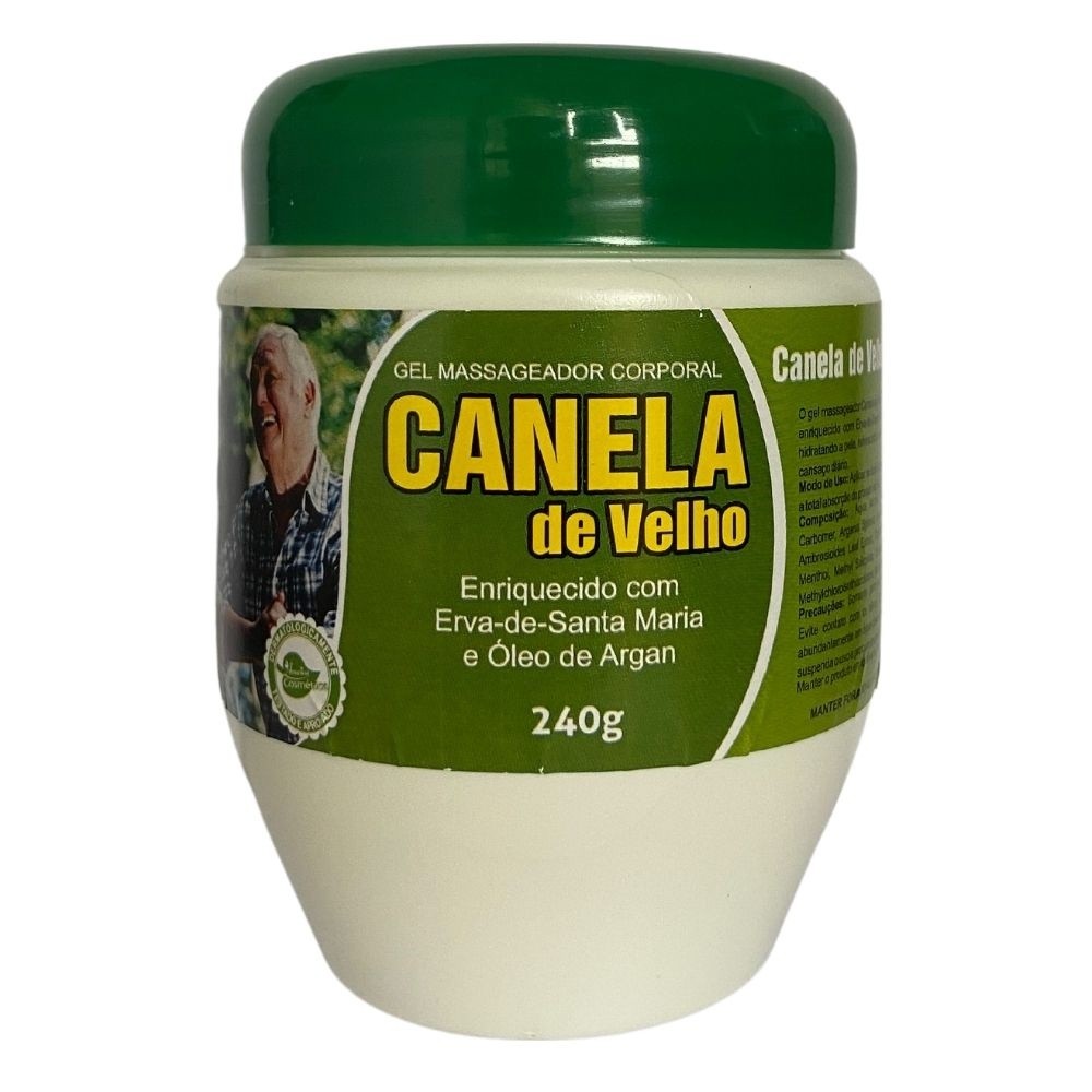 Gel Massageador Canela de Velho 240g - Aroeira Cosmética - Erva-Santa-Maria e Óleo de Argan