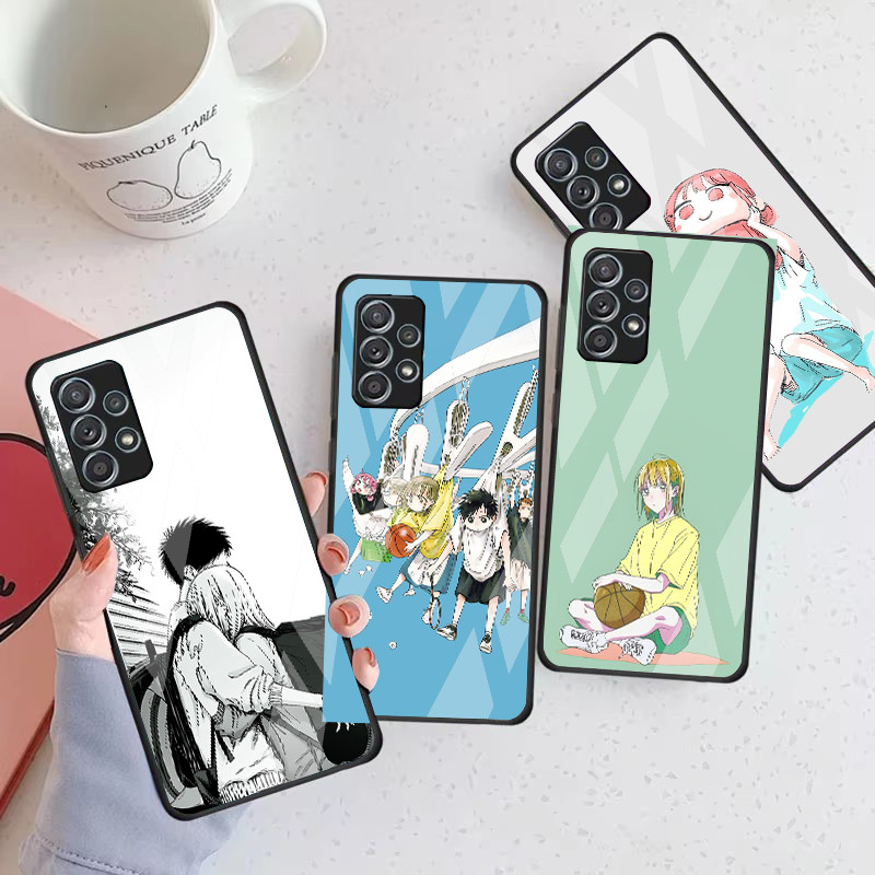 Caixa Azul 02 Capa De Telefone De Vidro Para Samsung Galaxy A16 A15 A25 A35 A55 A53 A54 A34 A14 A32 A52 4G 5G A56 A54