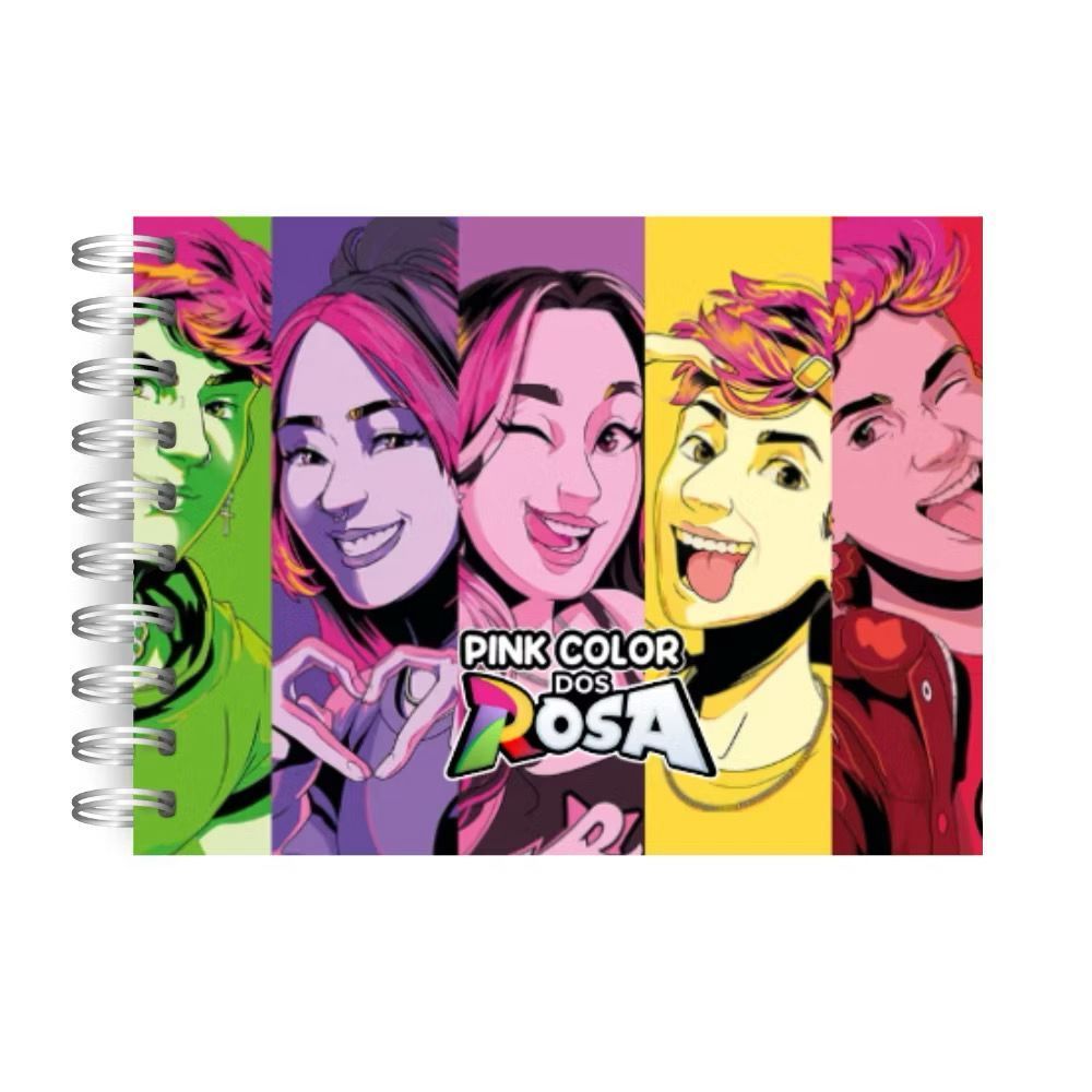 PINK COLOR Livro de colorir dos rosas capa dura 50 folhas grossas 120g envio imediato