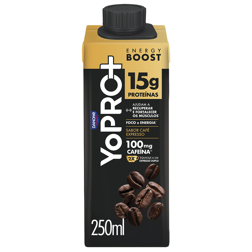 YoPRO Energy Boost UHT Café Expresso 15g de Proteínas 250ml em Oferta na Shopee