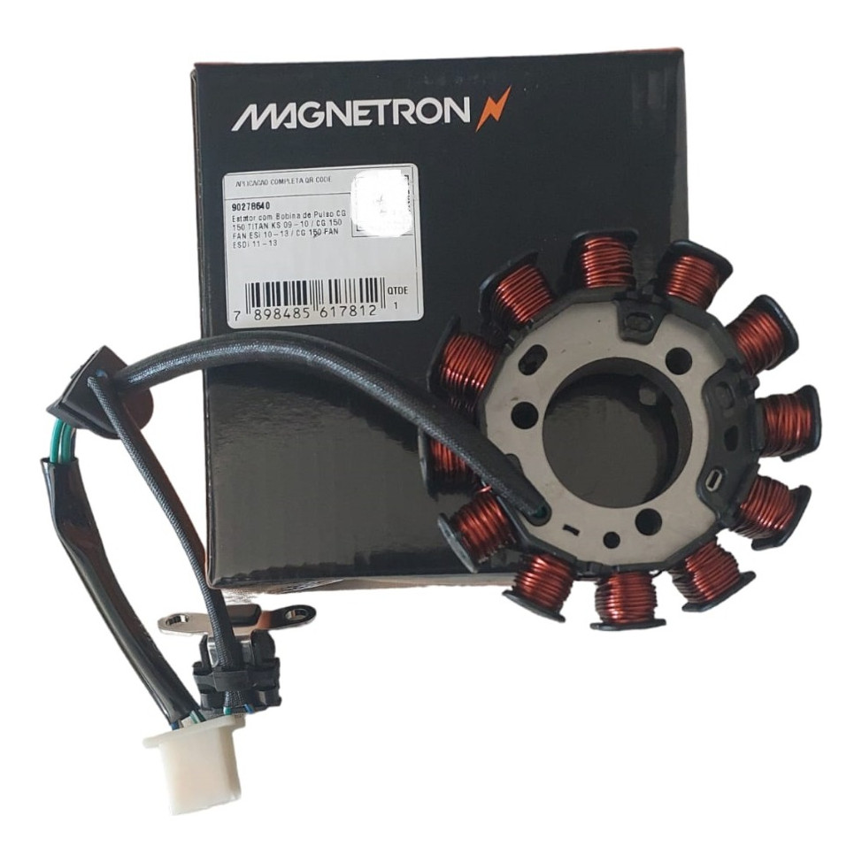 Estator Voltagem Magnetron Honda Cg 150 Ex Titan 2011 2012 2013 com bobina de pulso Cod.9046