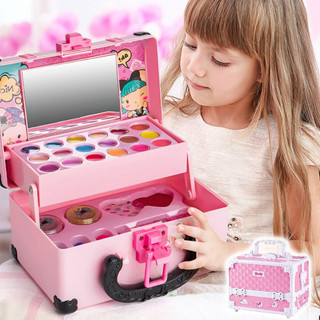 Conjunto De Maquiagem Infantil/Criança Lavável 32 Peças Com Estojo Presentes De Natal Para Meninas