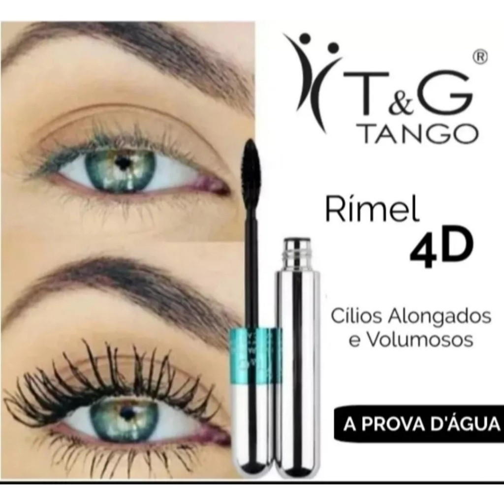 Kit De Rímel Máscara Para CílioA Prova D’Água 2 em 1 4D Tangos