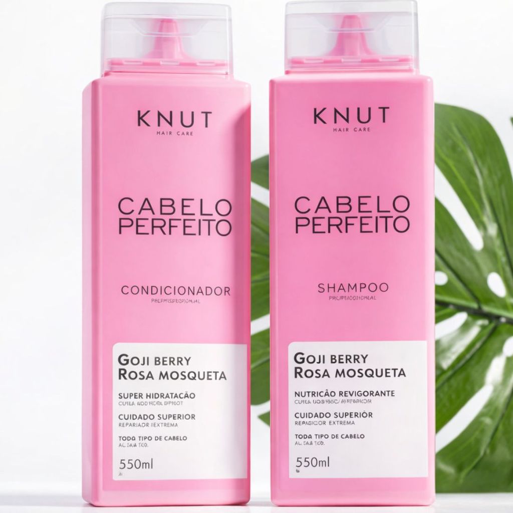 Kit Cabelo Perfeito  KNUT (Shampoo 750ml + Condicionador 550ml) - Fórmula Exclusiva