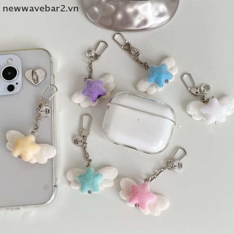 Chaveiro Elegante Com Asa De Anjo E Estrela , Leve Pingente De Bolsa Para Mulheres Da Moda , Acessórios De Decoração .