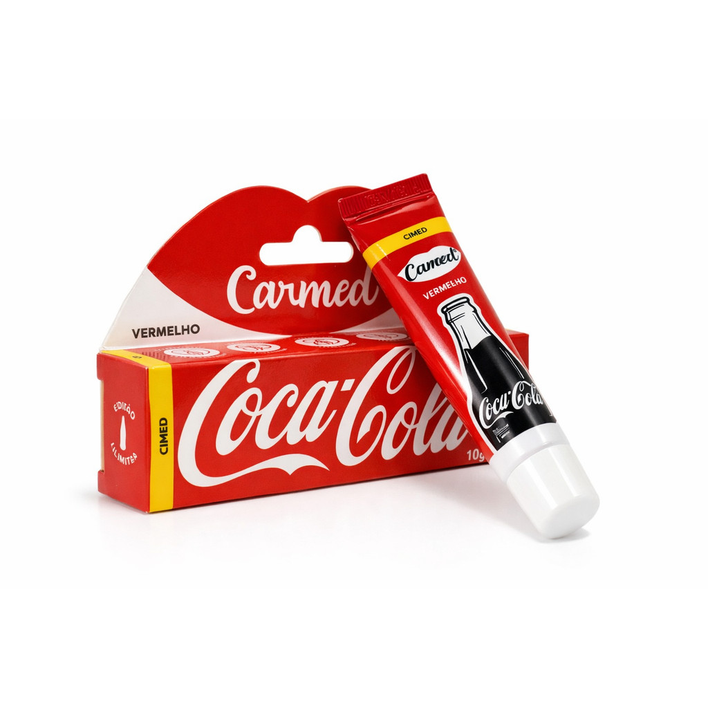 Hidratante Labial Carmed Coca Cola Vermelho 10g em Oferta na Shopee