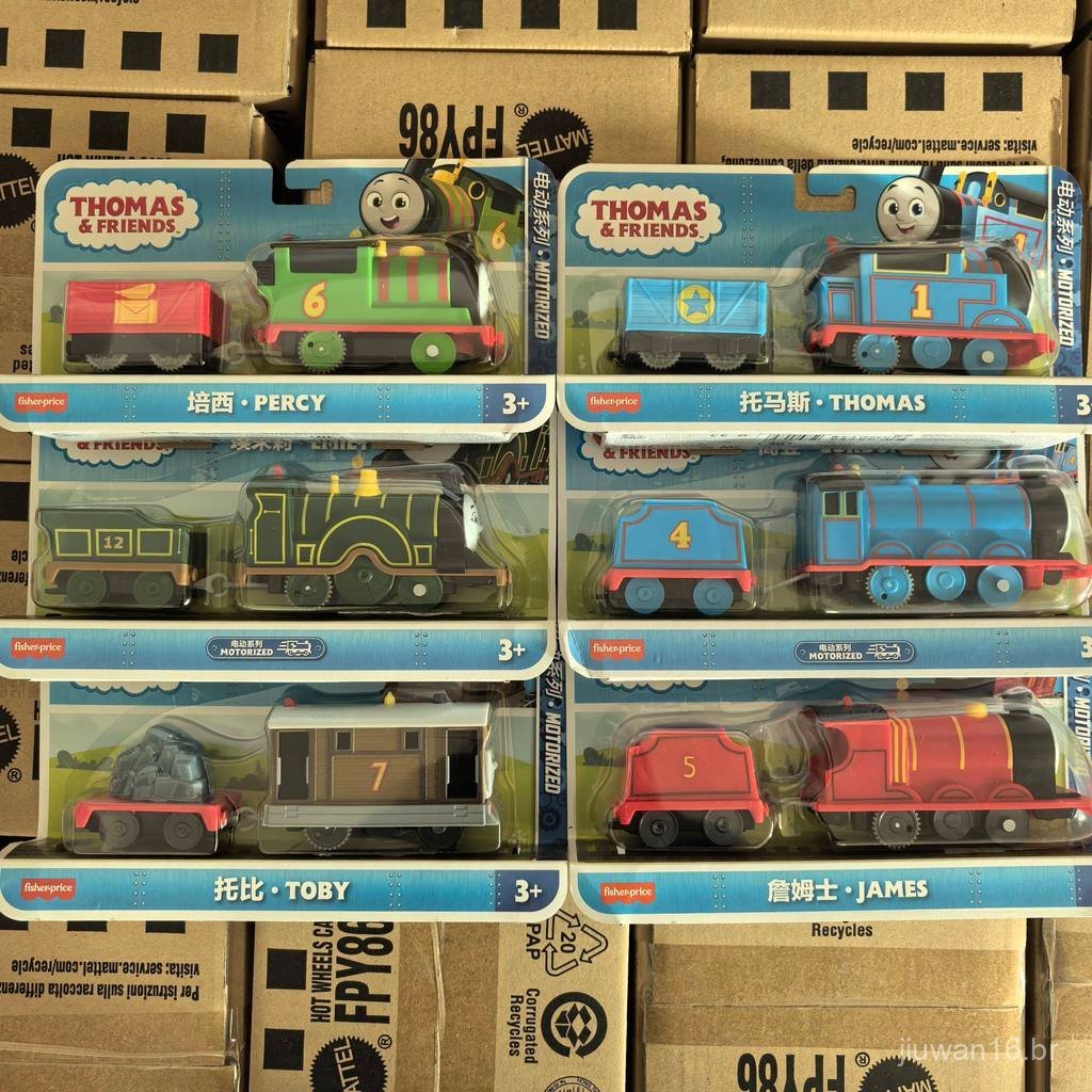 Thomas e Amigos Série Track Master Locomotiva Elétrica Básica Pequena Brinquedo Infantil James Toby