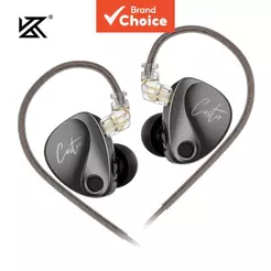 KZ Castor In Ear HiFi Fone de Ouvido Dinâmico de Alta Qualidade Ajustável Monitor de Armatura Balanceada Cancelando