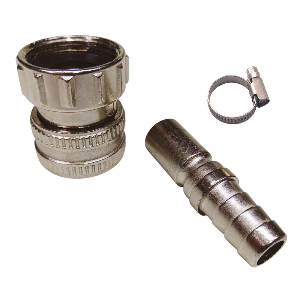 Engate Rápido para Torneira 3/4 e Mangueira de 1/2 de Metal Cromado com Abraçadeira em Oferta na Shopee