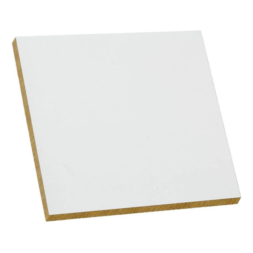 Placa Quadrada Mdf Branco 1 Face 40x40cm De 3mm Espessura CORTE LASER MIOLO CLARO